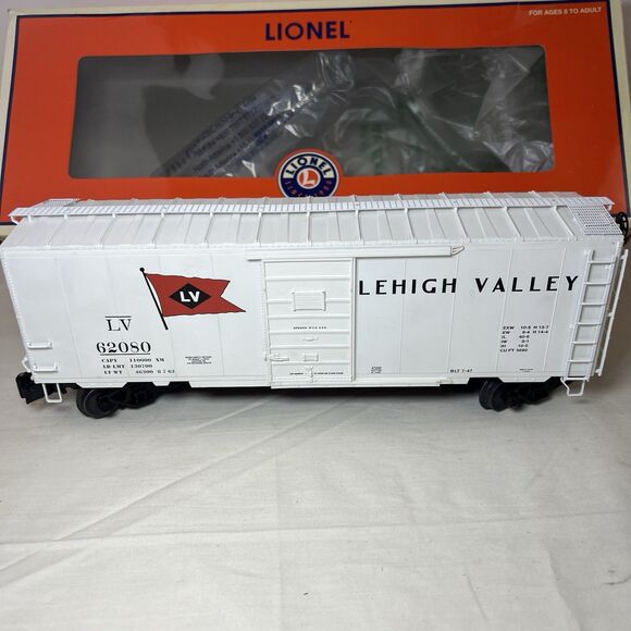 Lionel 6-27242 Lehigh Valley PS-1 Boxcar #62080 O Gauge White Mint In Box - Picture 8 of 13